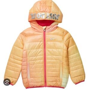 Nike Youth Peach and Pink Puffer Jacket